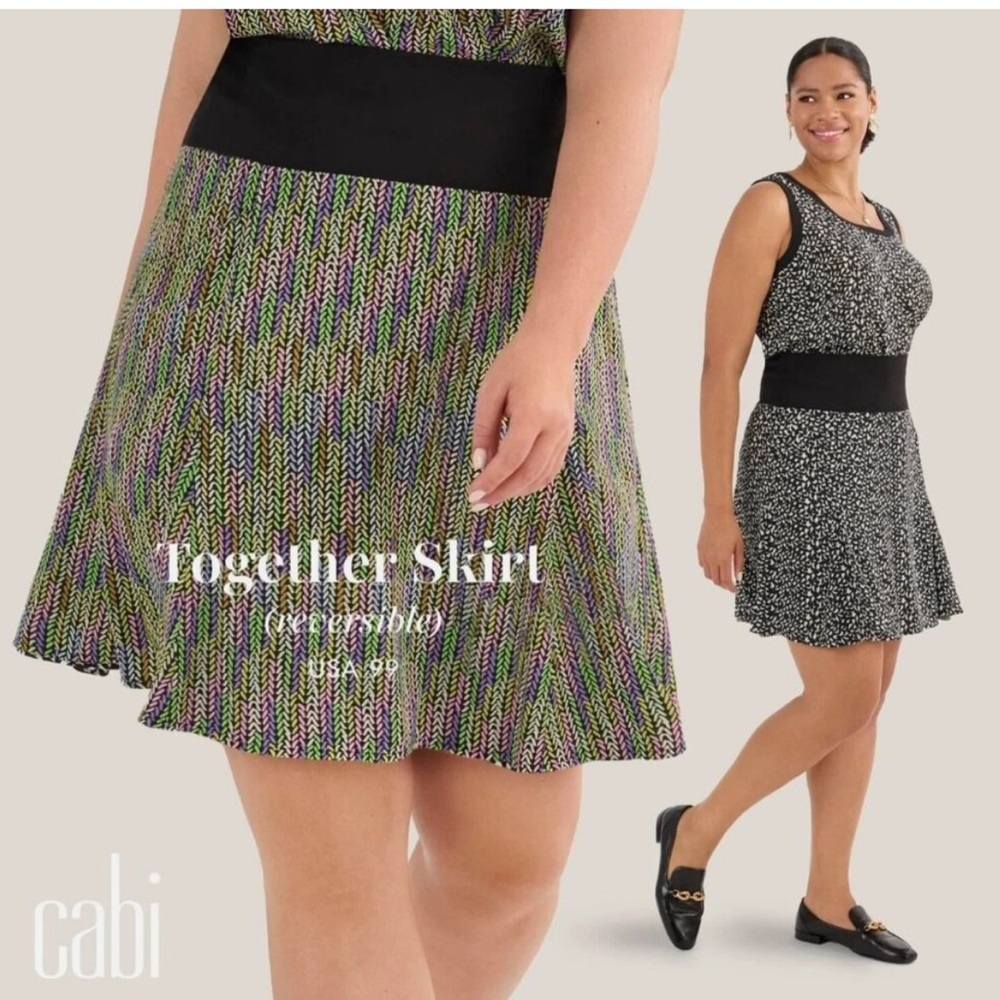 Cabi Spring 2025 REVERSIBLE Together Skirt #6755 - Picture 3 of 10